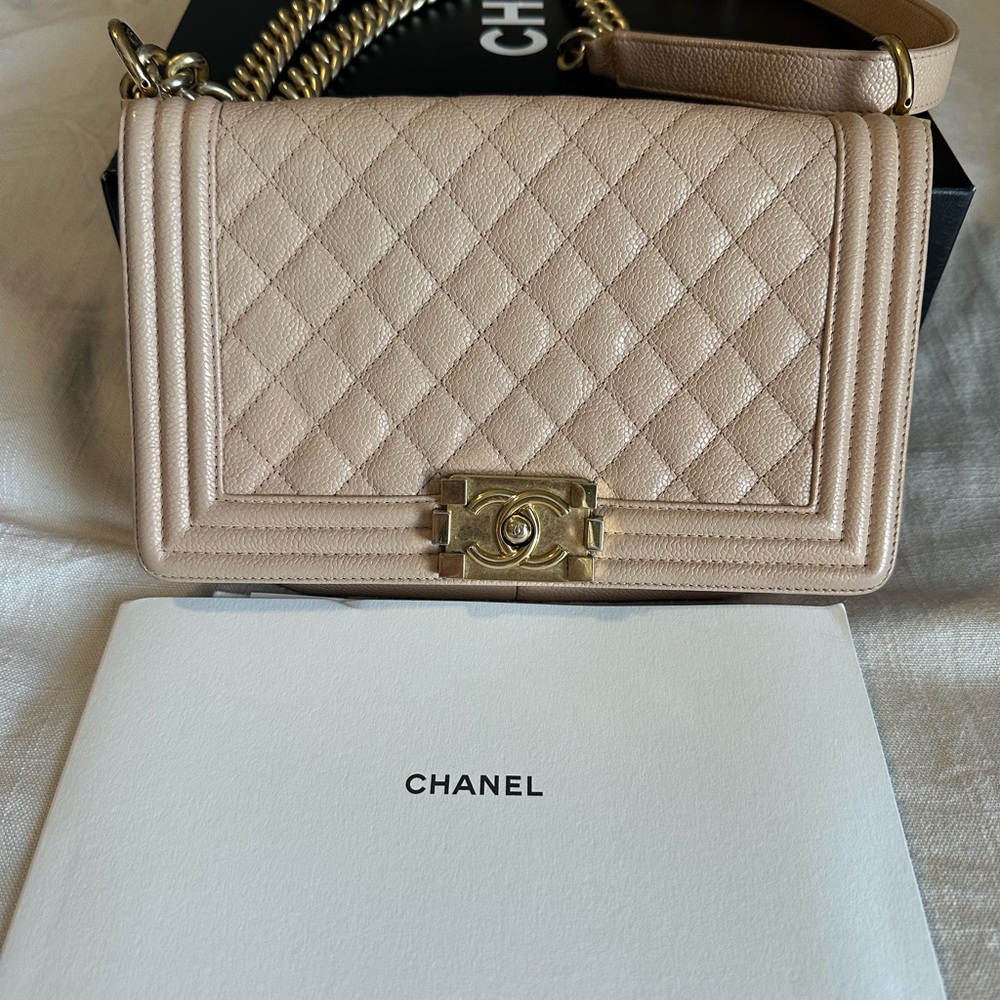 CHANEL Boy Crossbody Bag with Gold Hardware